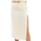 White Viscose Long Skirt