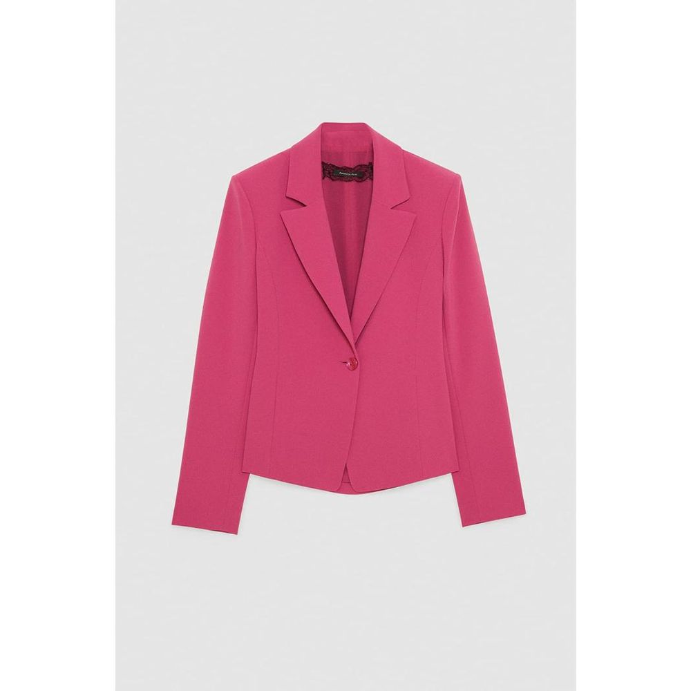 Yellow Polyester Blazer