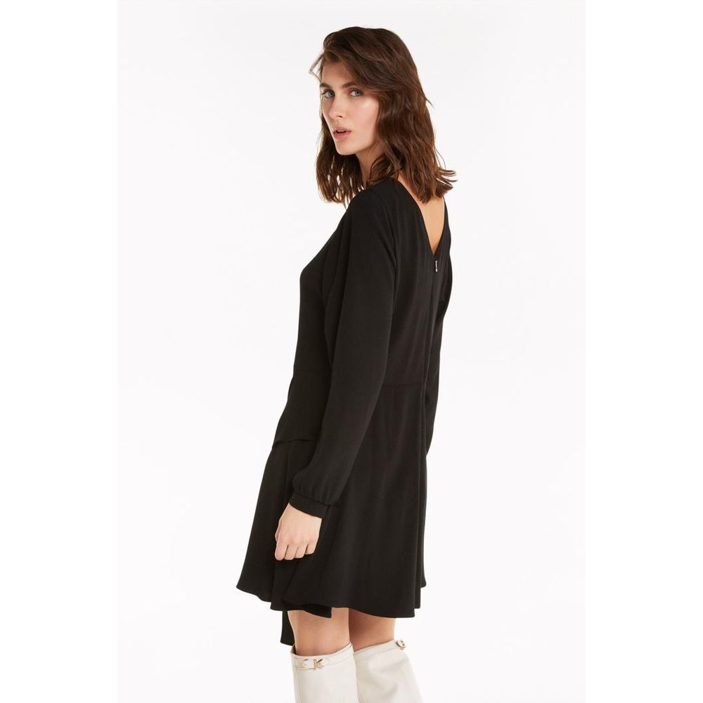 Black Viscose Casual Dress