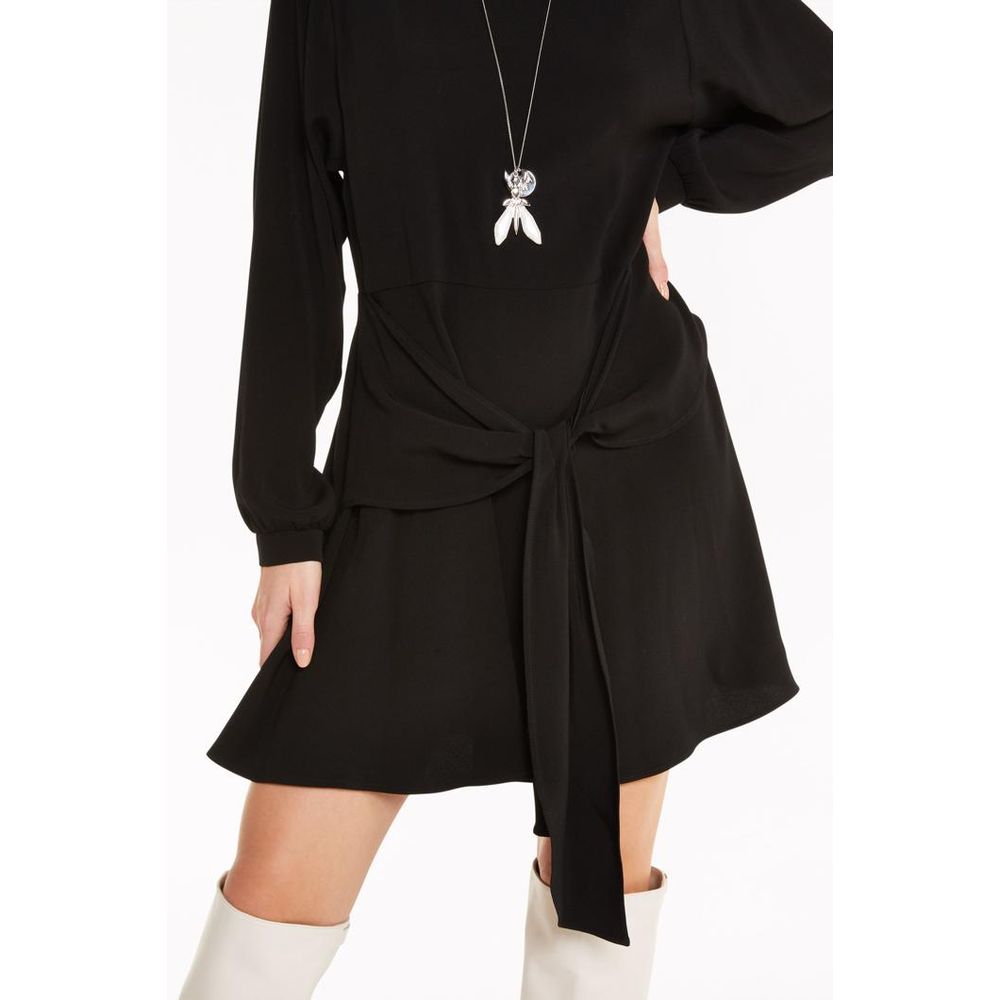 Black Viscose Casual Dress