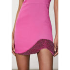 Purple Polyester Casual Dress