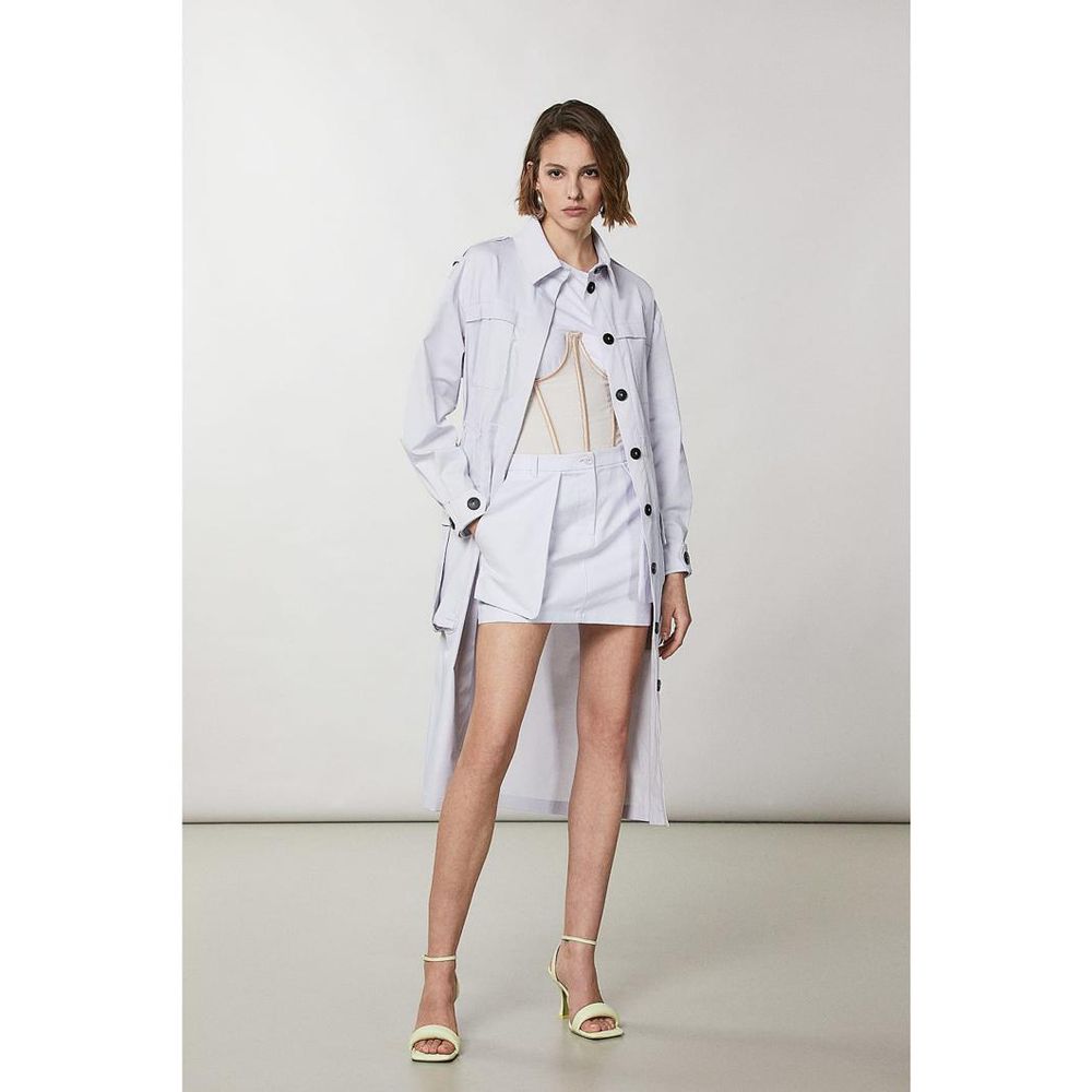 Purple Polyester Coat