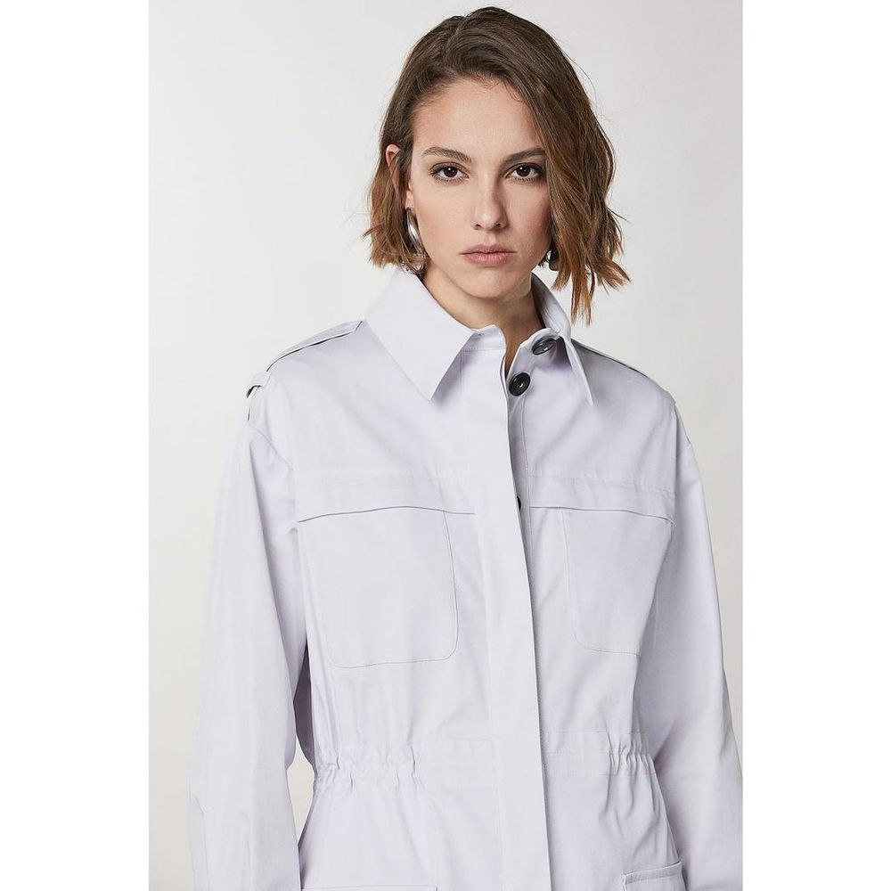 Purple Polyester Coat