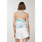 Turquoise Polyester Tank Tops