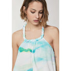 Turquoise Polyester Tank Tops