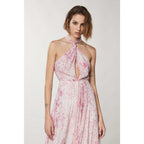 Pink Viscose Casual Dress