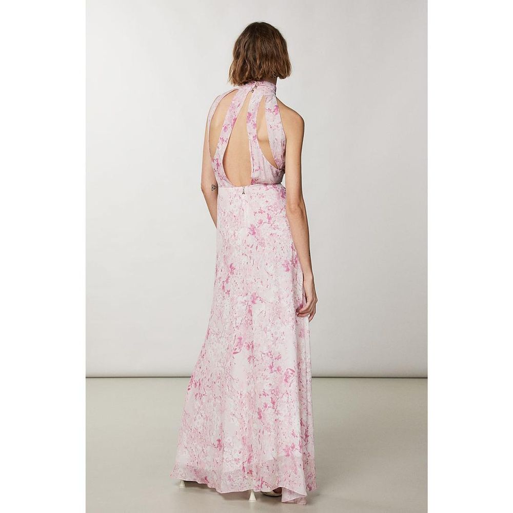 Pink Viscose Casual Dress