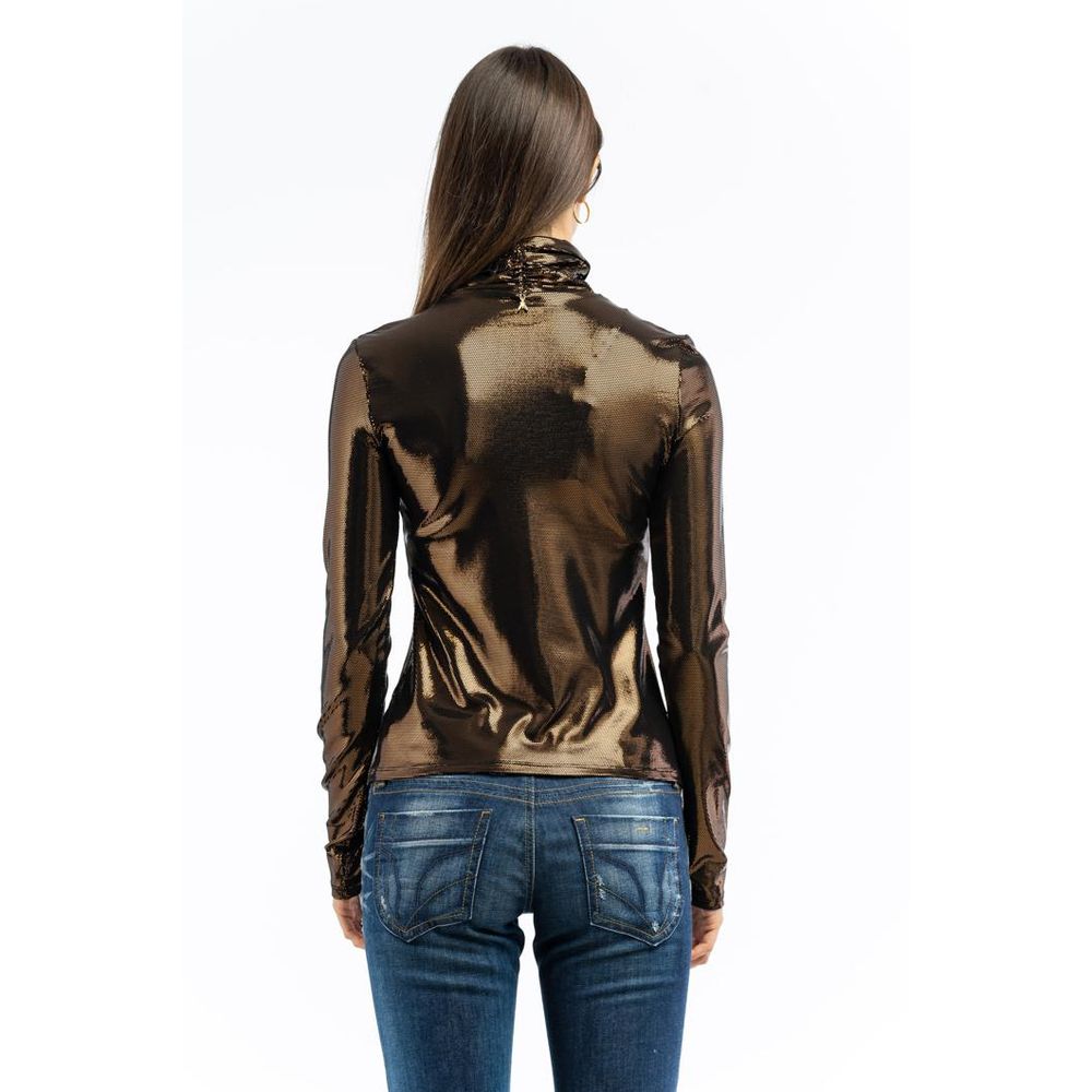 Brown Acetate Blouse