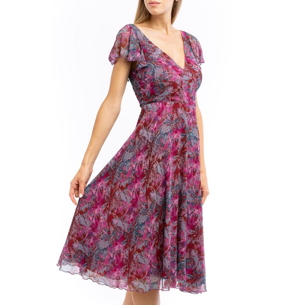 Purple Polyester Casual Dress