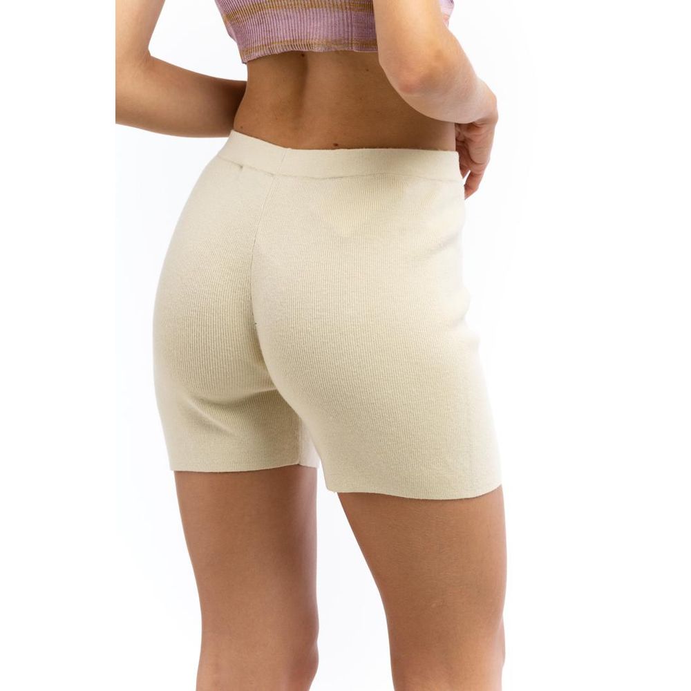 Beige Nylon Shorts