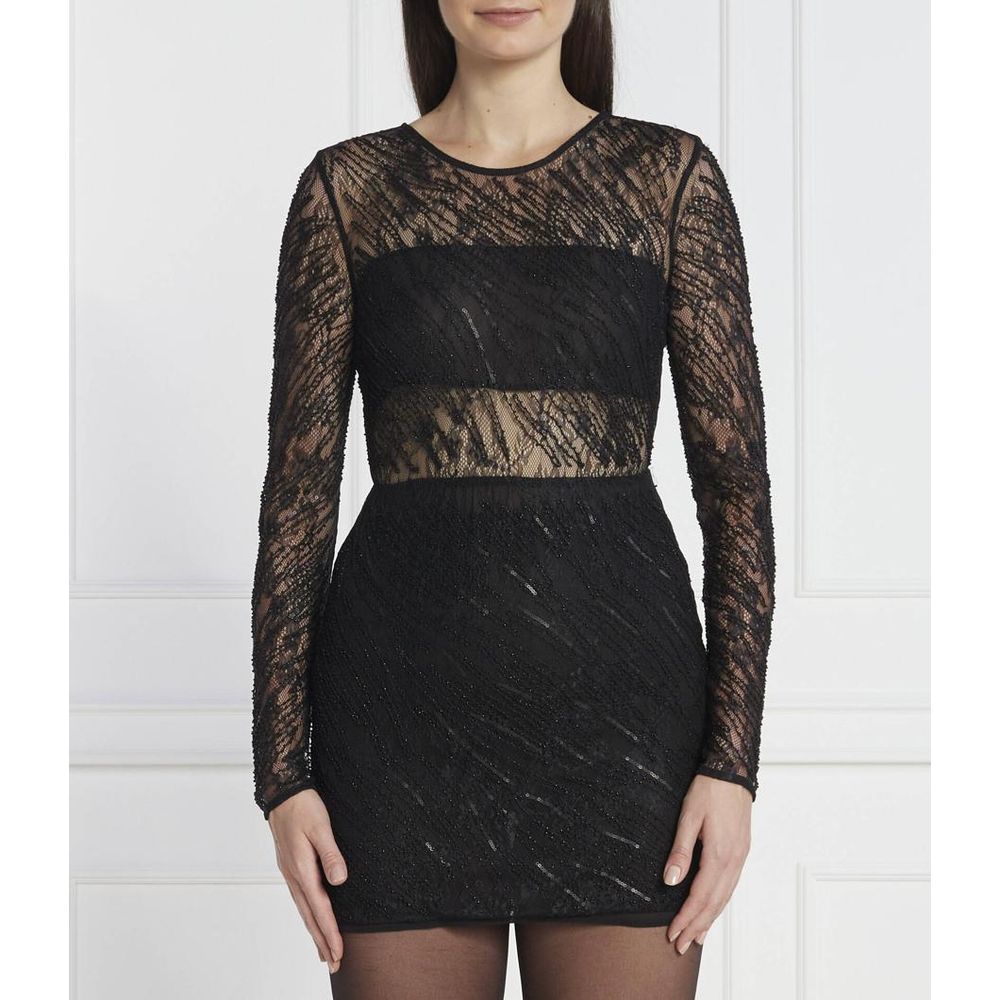 Black Nylon Cocktail Dress