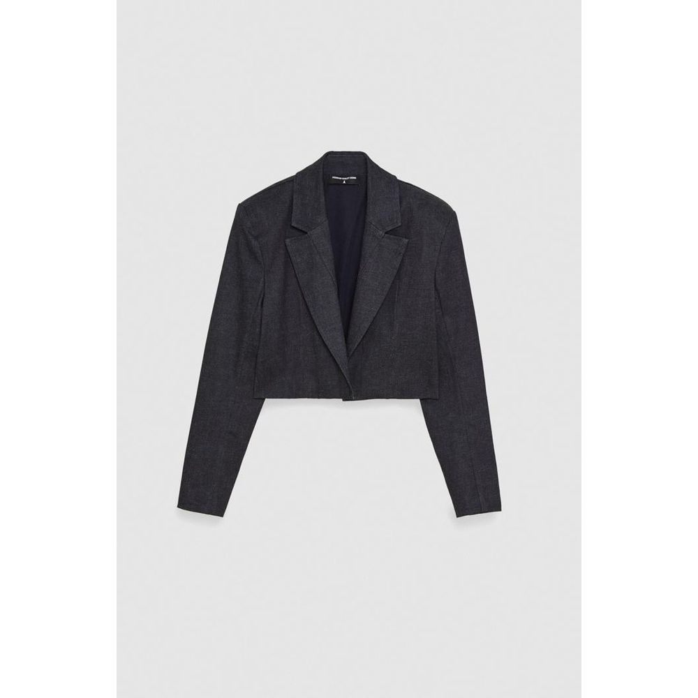 Navy Blue Cotton Blazer