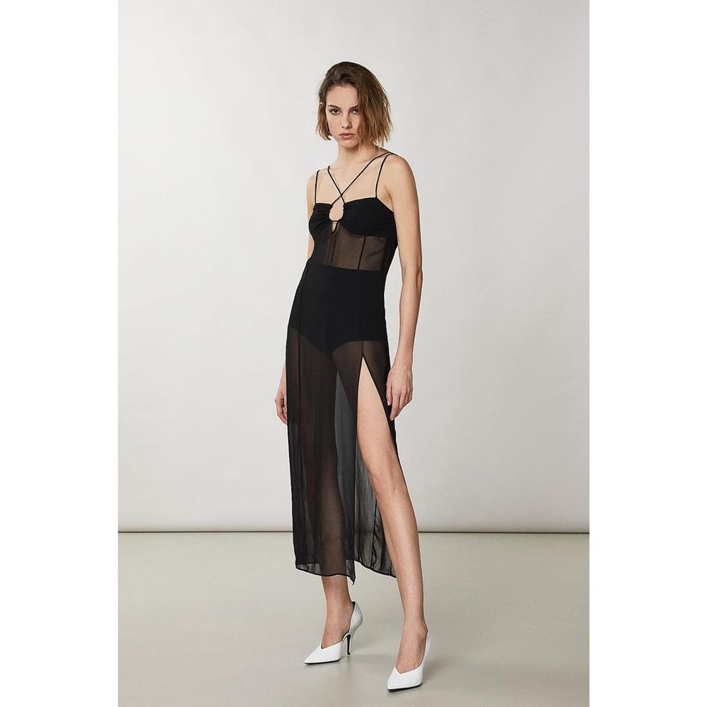 Black Viscose Cocktail Dress