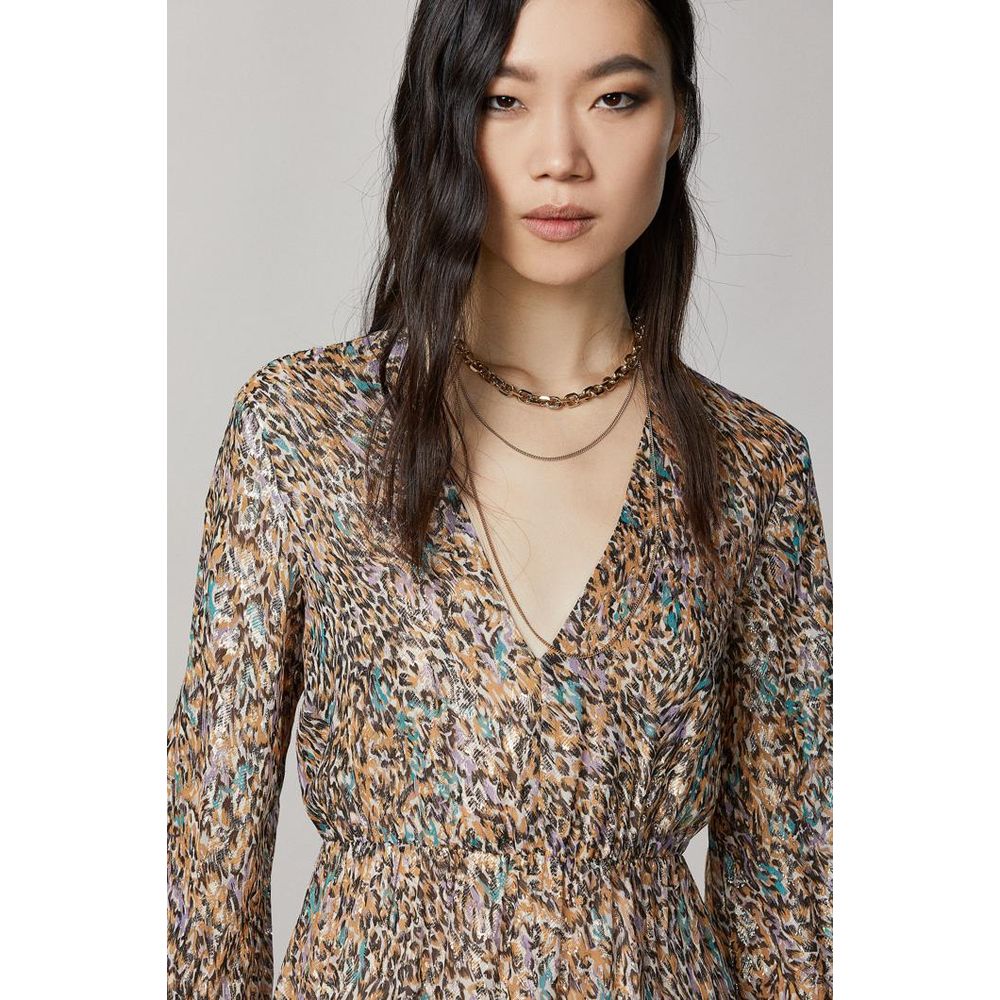 Gold Silk Casual Dress