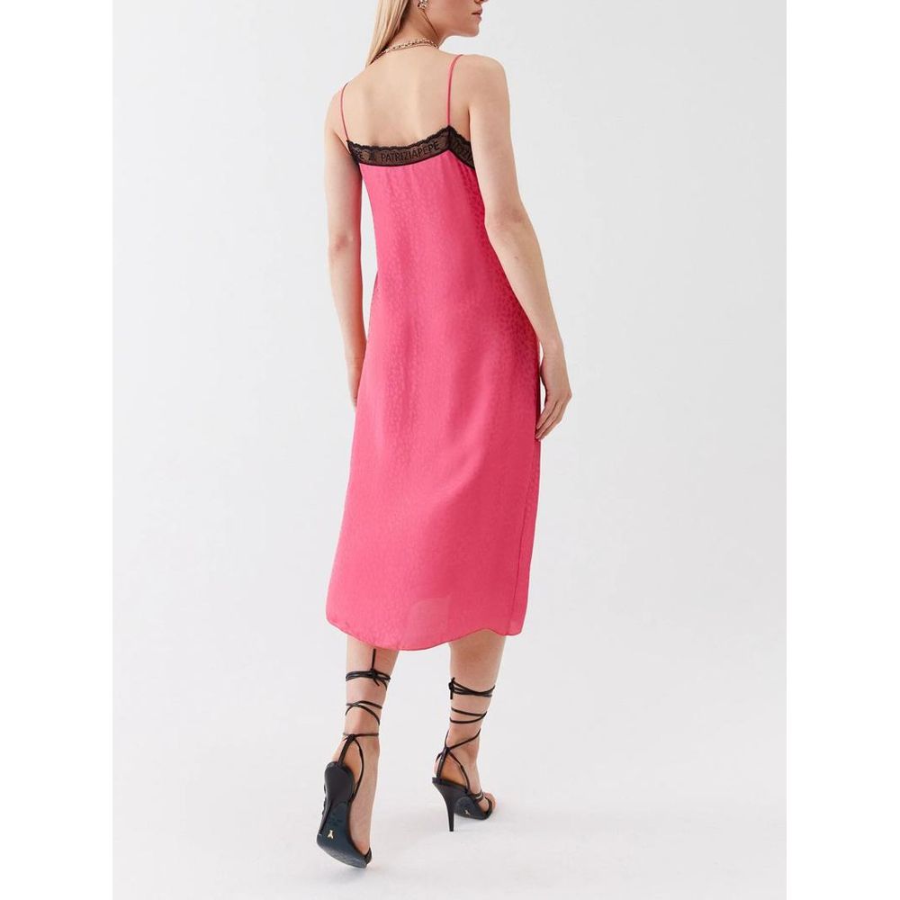 Fuchsia Viscose Casual Dress