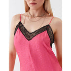 Fuchsia Viscose Casual Dress