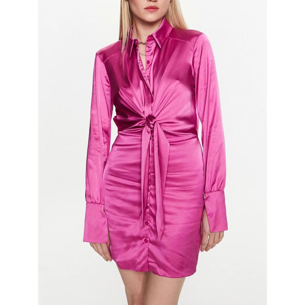 Purple Viscose Casual Dress