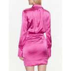 Purple Viscose Casual Dress