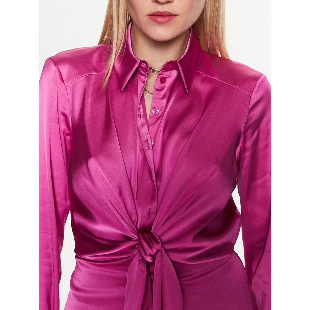 Purple Viscose Casual Dress