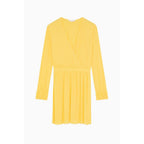 Yellow Viscose Casual Dress