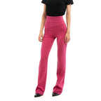 Fuchsia Polyester Casual Pants