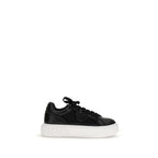 Black Calf Leather Bos Taurus Platform Sneakers