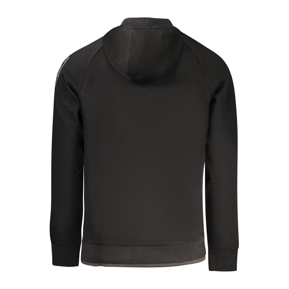 Black Cotton Men Sweatshirt