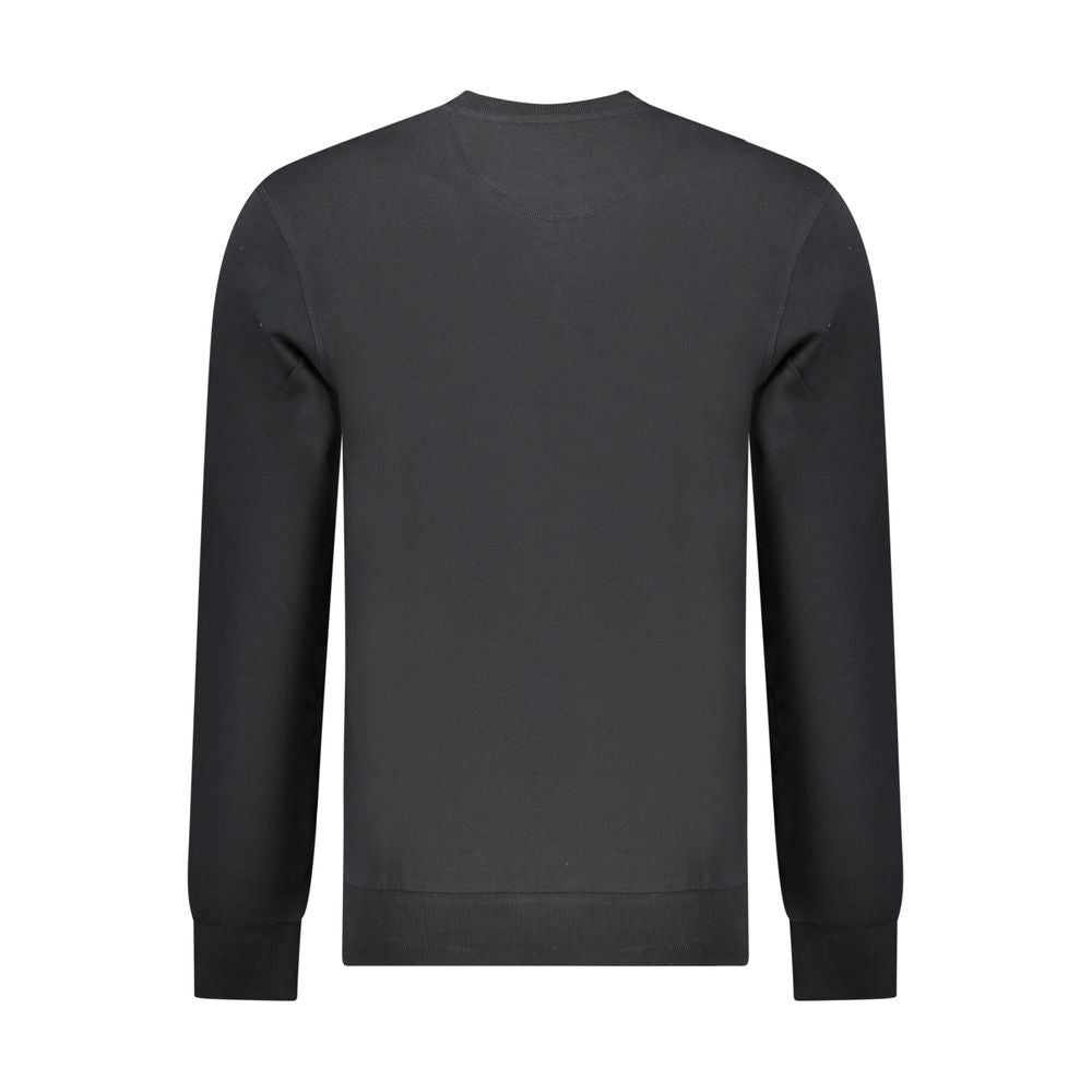 Black Cotton Men Sweatshirt