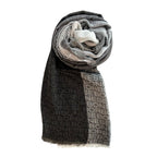 Multicolor Modal Women Scarf with Micro Fringe from Italy