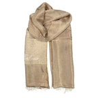 Beige Viscose Women Scarf