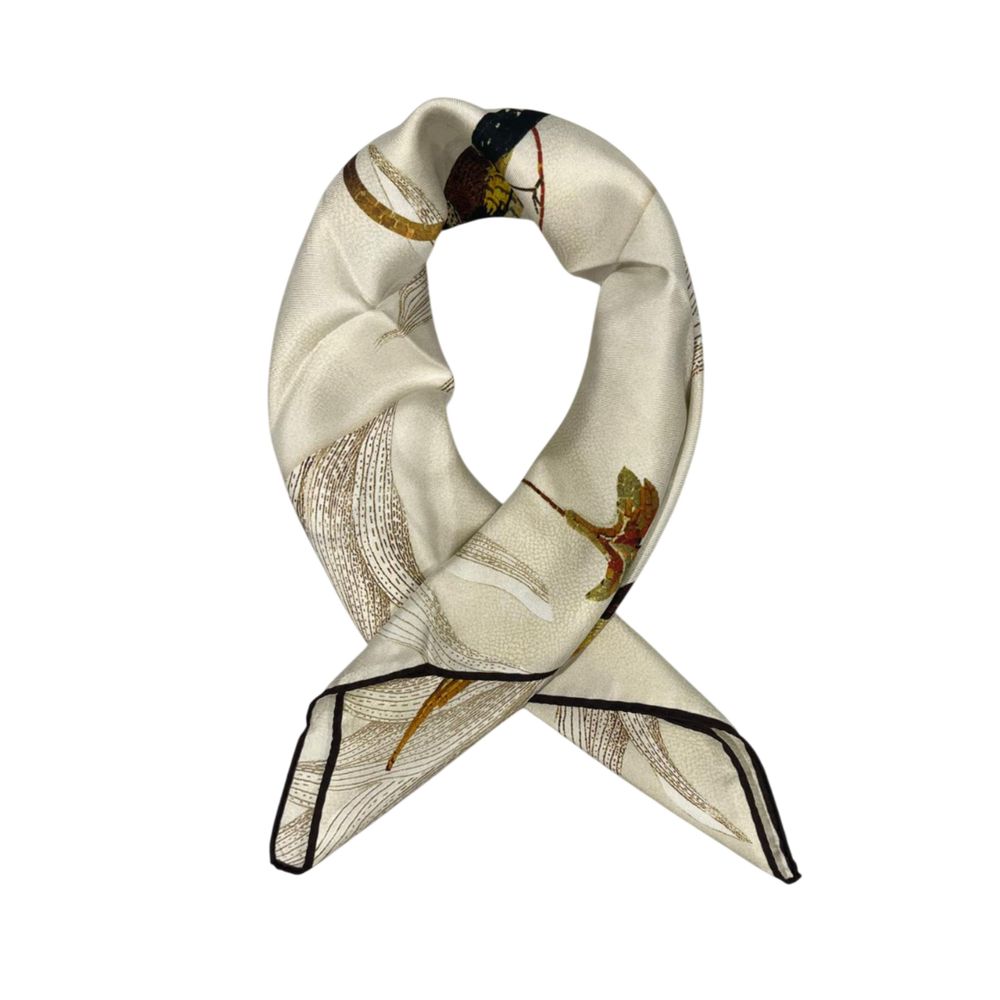 Beige Silk Scarf