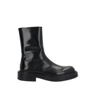 Black Calfskin Ankle Boots