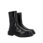 Black Calfskin Ankle Boots