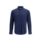 Blue Linen Dress Shirt