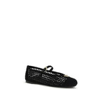 Black Cotton Ballet Flats
