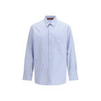 Blue Cotton Pattern Shirt