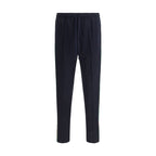 Blue Polyester Joggers (Workout Pants)