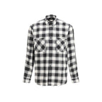 Black Cotton Pattern Shirt