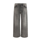 Gray Cotton Relaxed Fit Jeans