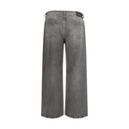 Gray Cotton Relaxed Fit Jeans