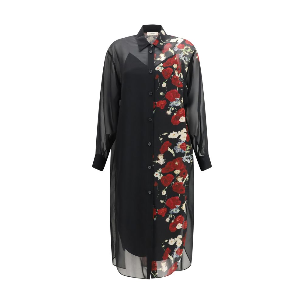 Black Silk Casual Dress
