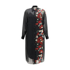 Black Silk Casual Dress