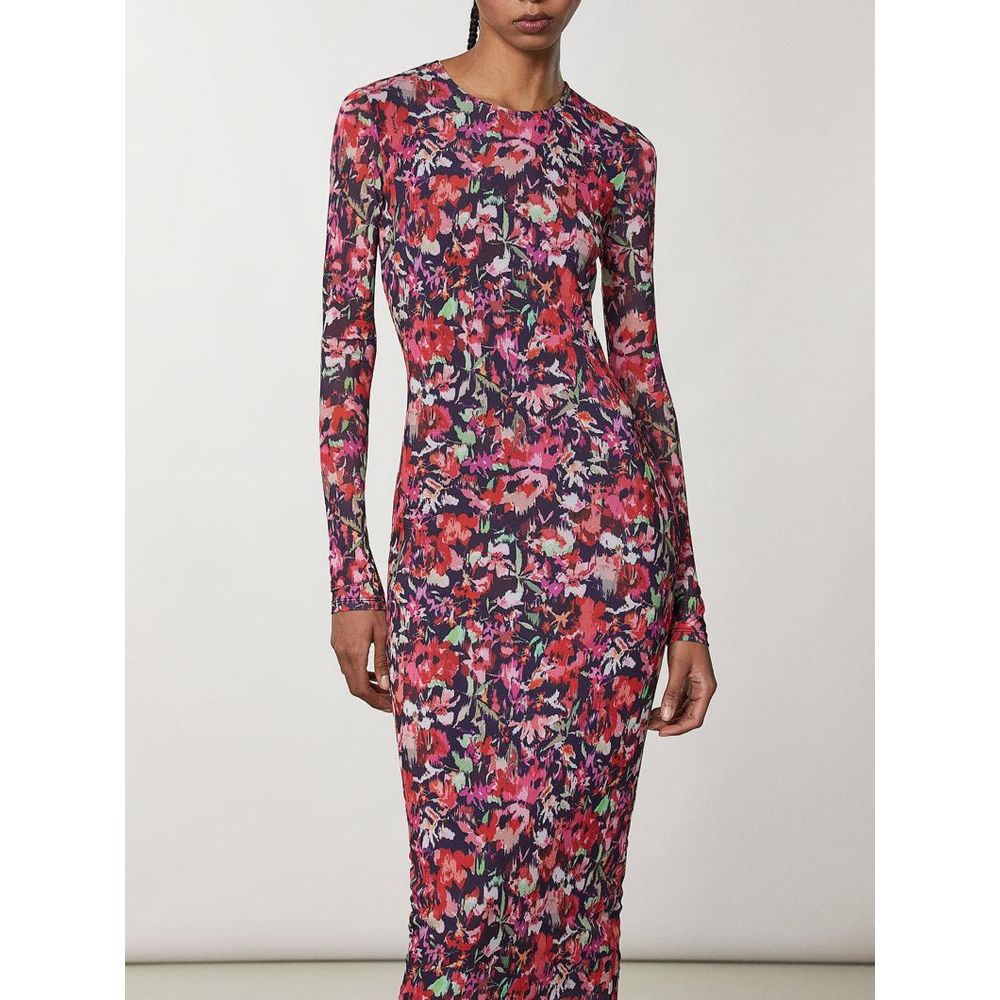 Red Polyester Casual Dress