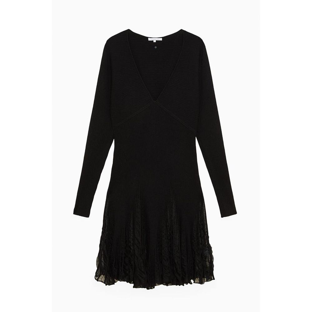 Black Viscose Casual Dress