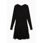 Black Viscose Casual Dress
