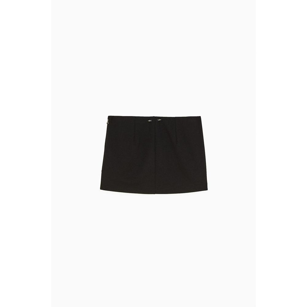 Black Viscose Mini Skirt