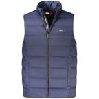 Blue Nylon Men's Sleeveless Jacket