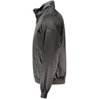 Black Polyester Men Jacket