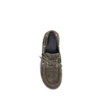 Beige Goatskin Slip-On Loafers