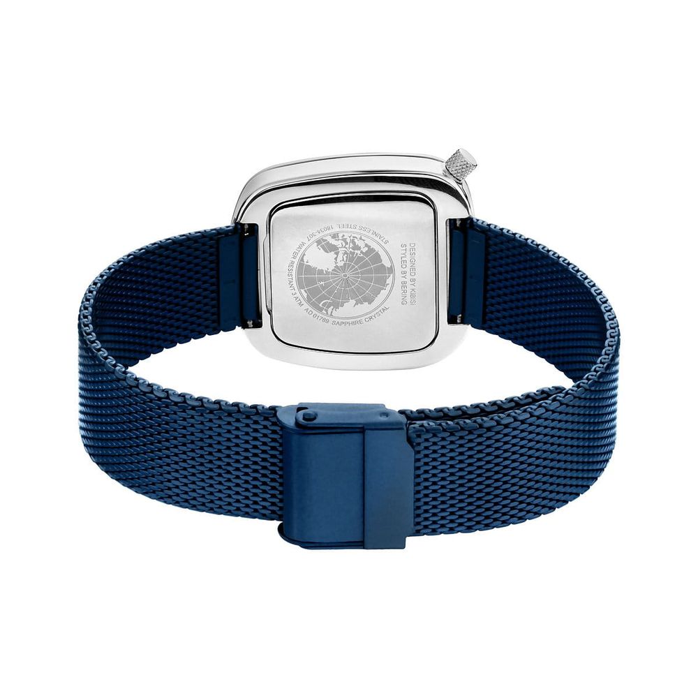 Blue Stainless Steel Dress Watch